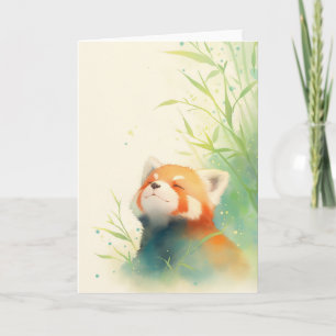 Red Panda Friedlich Bliss Karte