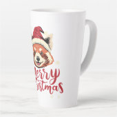 Red Panda Frohe Weihnachten Milchtasse (Rechte Ecke)
