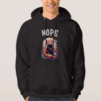 Red Panda Funny Sprichwort Nope for Pet und Panda Hoodie