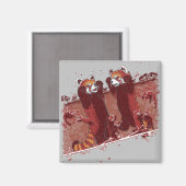 Red Panda Fury Magnet (Vorderseite/Rückseite)