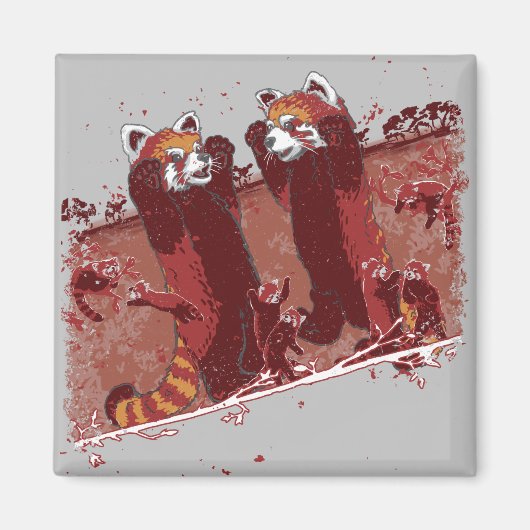 Red Panda Fury Magnet (Vorne)