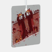 Red Panda Fury Ornament Aus Metall (Vorderseite Rechts)
