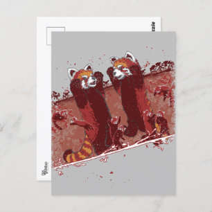 Red Panda Fury Postkarte