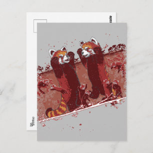 Red Panda Fury Postkarte