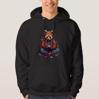 Red Panda Gamer Anime Video Gaming Hoodie