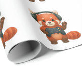 Red Panda Gamer, Gaming-Controller und Kopfhörer Geschenkpapier (Rolleneckpunkt)