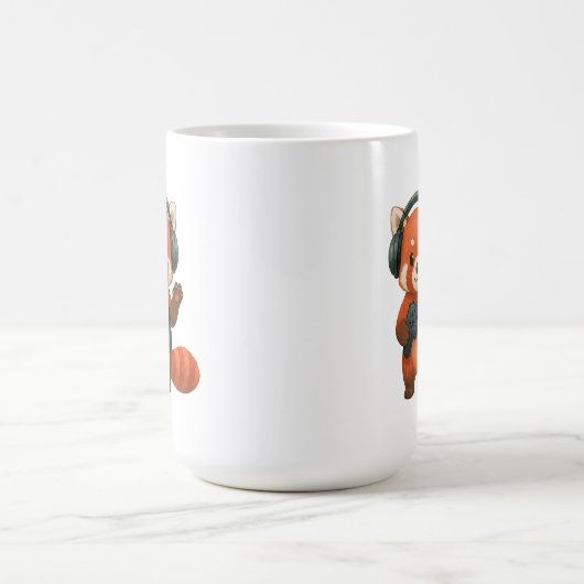 Red Panda Gamer, Gaming-Controller und Kopfhörer Kaffeetasse (Mittel)