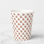 Red Panda Gamer Paper Cups Pappbecher (Rückseite)