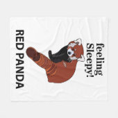 Red Panda Gefühl Sleepy Funny Red Panda Fleecedecke (Vorderseite (Horizontal))