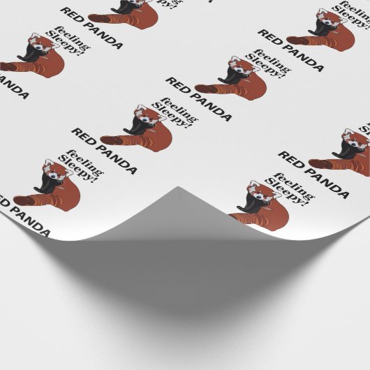Red Panda Gefühl Sleepy Funny Red Panda Geschenkpapier (Ecke)