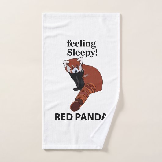 Red Panda Gefühl Sleepy Funny Red Panda Handtuch (Handtuch)