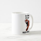 Red Panda Gefühl Sleepy Funny Red Panda Kaffeetasse (VorderseiteRechts)