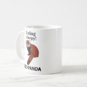 Red Panda Gefühl Sleepy Funny Red Panda Kaffeetasse (Vorderseite Links)