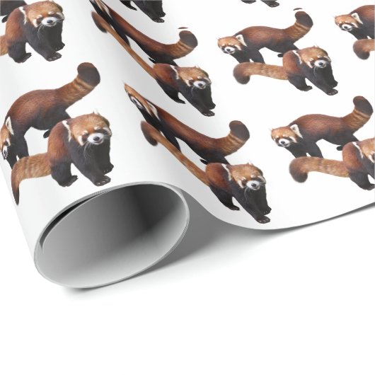 Red Panda Geschenkpapier (Rolleneckpunkt)