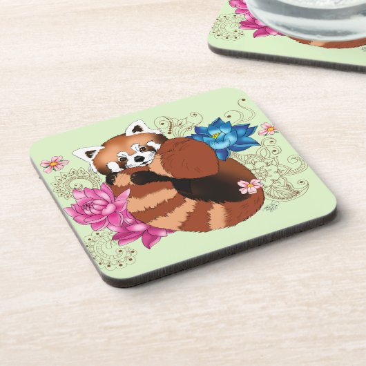 Red Panda Getränkeuntersetzer (Linke Seite)