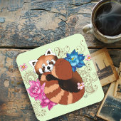 Red Panda Getränkeuntersetzer