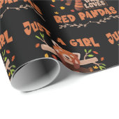Red Panda Girls Geschenkpapier (Rolleneckpunkt)