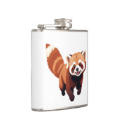 Red Panda glücklich Spielspass Springen in die Luf Flachmann (Rechts)