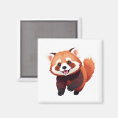 Red Panda glücklich Spielspass Springen in die Luf Magnet (Vorderseite/Rückseite)