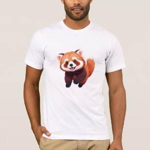 Red Panda glücklich Spielspass Springen in die Luf T-Shirt