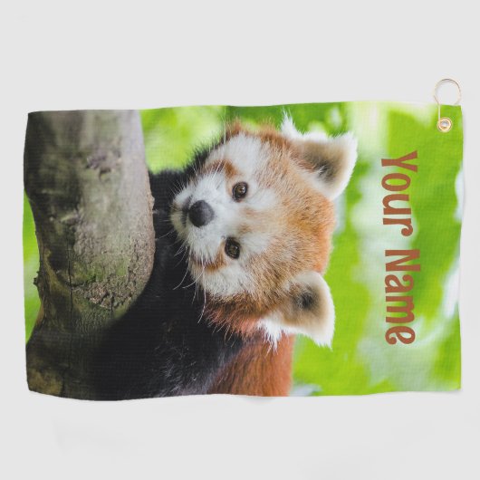 Red Panda Golf Handtuch (Horizontal)