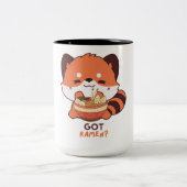 Red Panda: Got Ramen? Zweifarbige Tasse (Mittel)