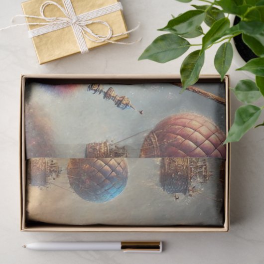 Red Panda Gothic Mechanical Wonderland Decoupage Seidenpapier (Geschenk)