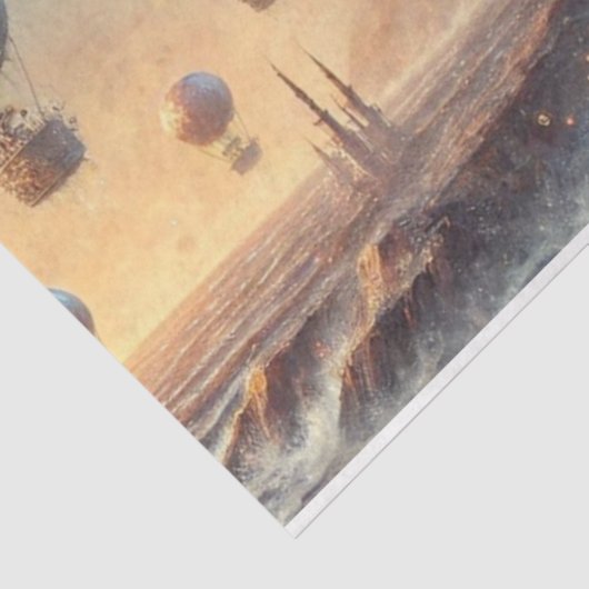 Red Panda Gothic Mechanical Wonderland Decoupage Seidenpapier (Ausschnitt)