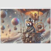 Red Panda Gothic Mechanical Wonderland Decoupage Seidenpapier (Vorderseite)