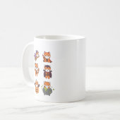 Red Panda Halloween Devil Pumpkin Vampire Costume Kaffeetasse (Vorderseite Links)