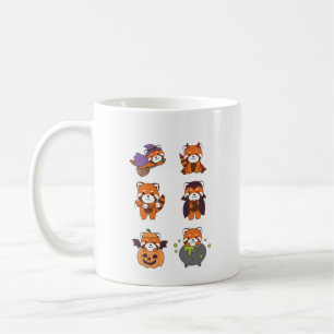Red Panda Halloween Devil Pumpkin Vampire Costume Kaffeetasse