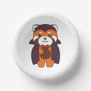 Red Panda Halloween Niedlich Devil Vampire Kostüm Pappteller