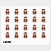 Red Panda Halloween Niedlich Devil Vampire Kostüm Quadratischer Aufkleber (Blatt)
