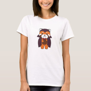 Red Panda Halloween Niedlich Devil Vampire Kostüm T-Shirt