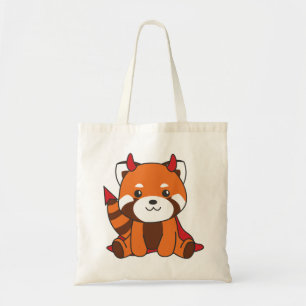 Red Panda Halloween Niedlicher Teufel Hexenkostüm Tragetasche