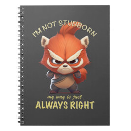 Red Panda Ich bin nicht stur, mein Weg ist immer r Notizblock