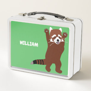 Red Panda Illustration Custom Personalisiert Metall Brotdose