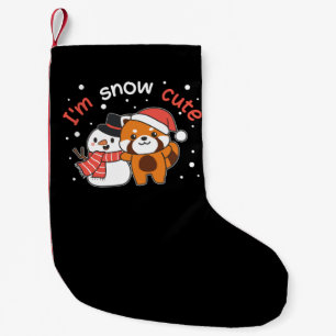 Red Panda I'm Snow Niedlich Snowman Snow Pun Kleiner Weihnachtsstrumpf