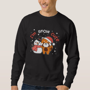 Red Panda I'm Snow Niedlich Snowman Snow Pun Sweatshirt