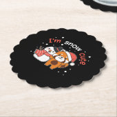 Red Panda I'm Snow Niedlich Snowman Snow Pun Untersetzer (angewinkelt)
