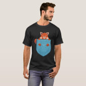 Red Panda In Pocket Red Pandas Animal T-Shirt (Vorne ganz)