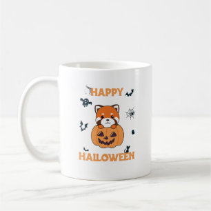 Red Panda in Pumpkin Niedlich Pandas Happy Hallowe Kaffeetasse