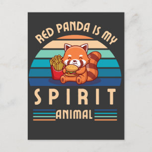 Red Panda ist mein Geiststier Postkarte