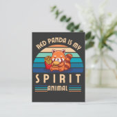 Red Panda ist mein Geiststier Postkarte (Stehend Vorderseite)