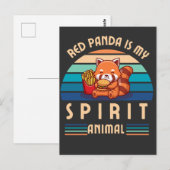 Red Panda ist mein Geiststier Postkarte (Vorne/Hinten)