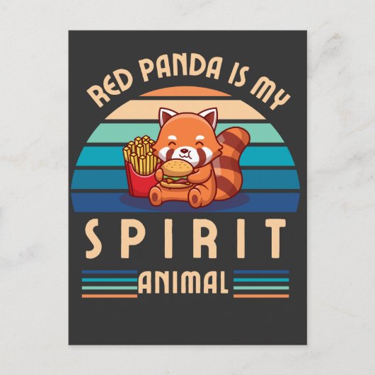 Red Panda ist mein Geiststier Postkarte (Vorderseite)