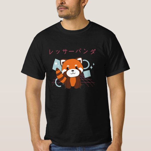 Red Panda Japan Retro 90er Kawaii Anime Animals T-Shirt (Vorderseite)