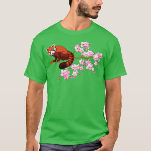 Red Panda Japanischer Kirschblossom Tree T-Shirt