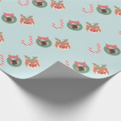 Red Panda JOY Foto Wrapping Paper Geschenkpapier (Ecke)