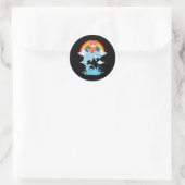 Red Panda Kawaii Red Panda Dolphin Red Panda Runder Aufkleber (Tasche)